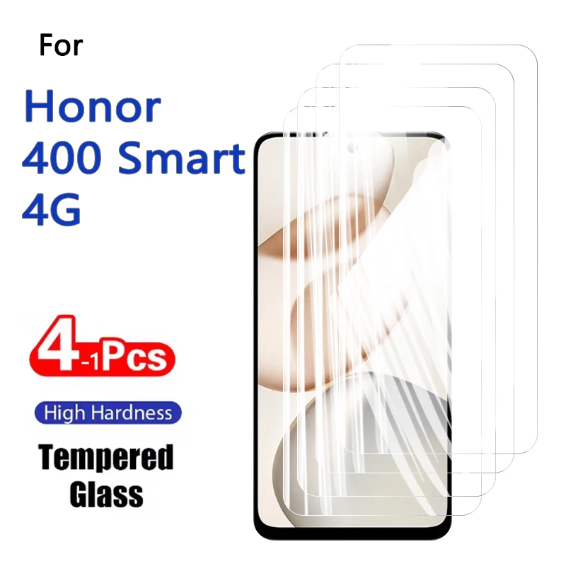 

1-4PCS Screen Protector For Honor 400 Smart 4G HD Tempered Glass Crystal 9H High Aluminum Anti Scratch Case Friendly Fingerprint