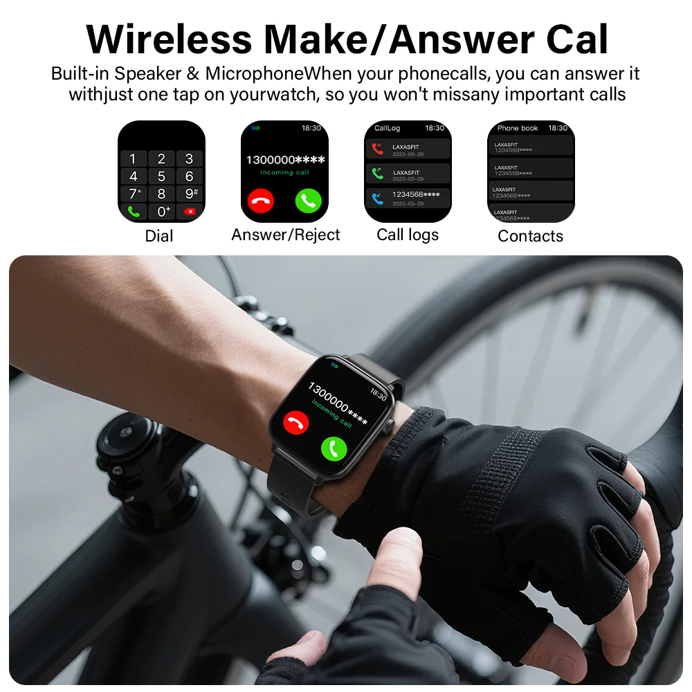 2025 جديد ساعة ذكية النساء 1.85 بوصة شاشة مخصصة الهاتفي IP68 مقاوم للماء ساعة ذكية الرجال بلوتوث الحديث سوار الموضة