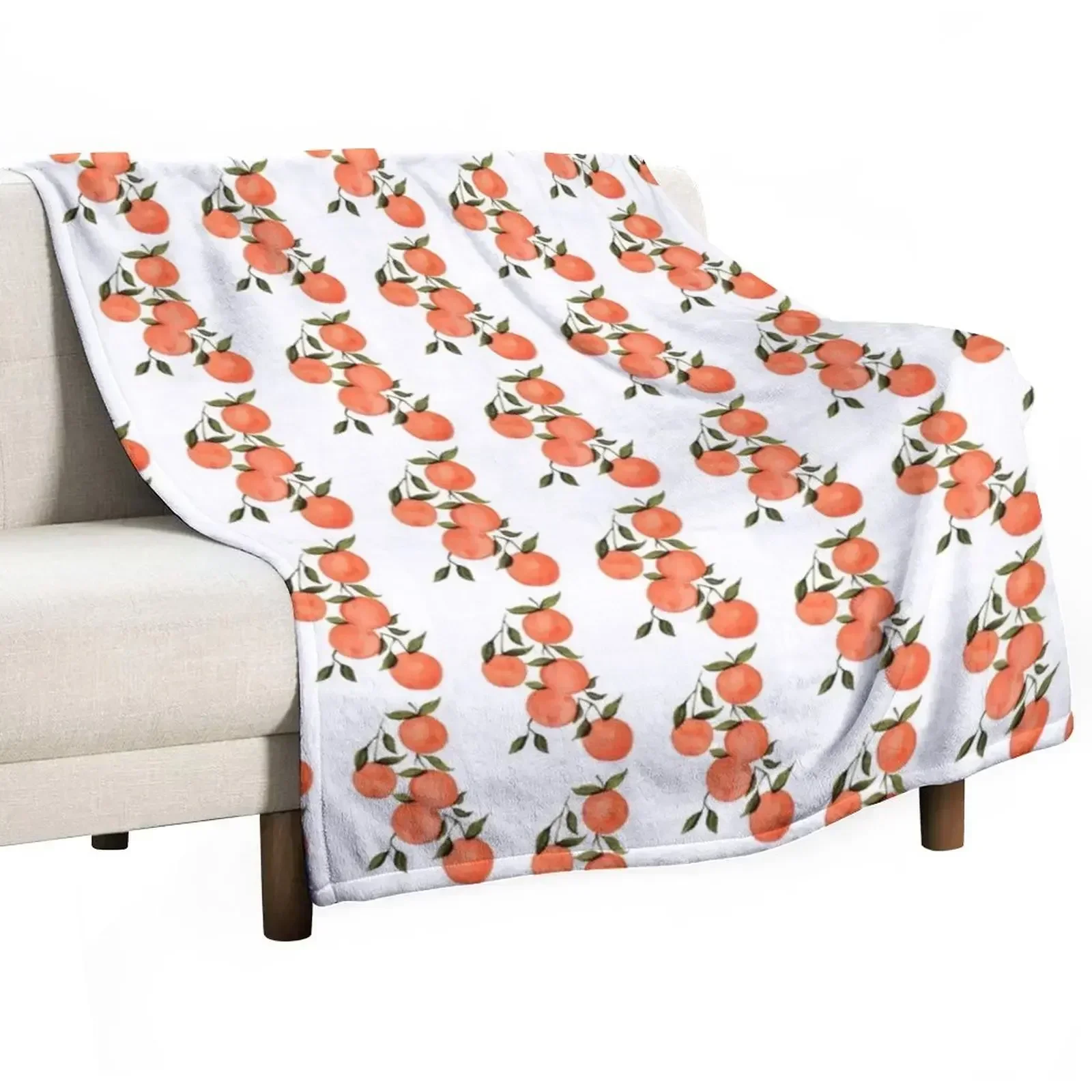 Clementine Cutie Throw Blanket Luxury Designer Blankets For Bed Flannel Fabric Blankets