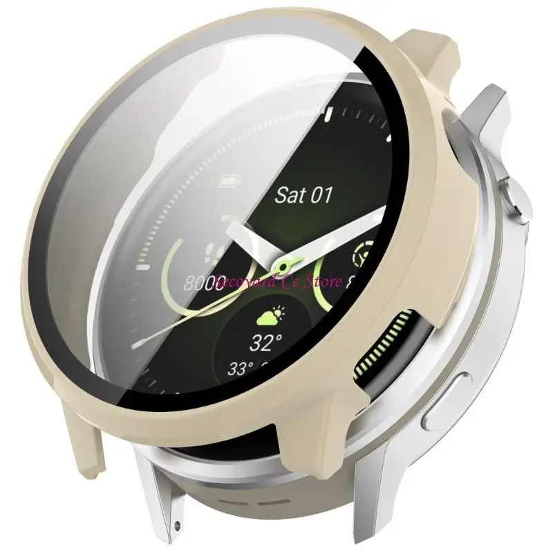 

N3UC Watch Screen Protector Shell Case with Tempered Glass Film Protective Cover