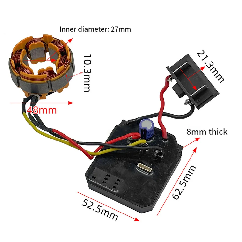 1PCS Control Board With Stator 18V 21V Brushless Electric Drill Drive Plate For Dayi 2106/161/169 Brushless Electric Wrenches