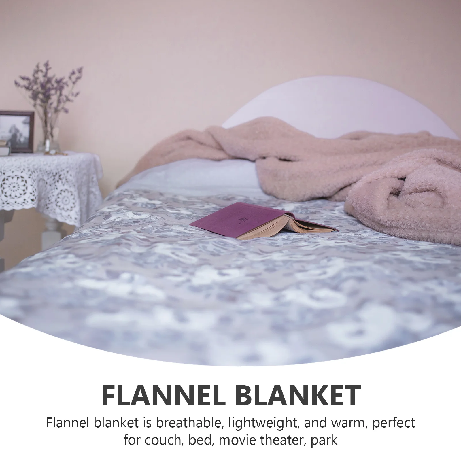 

1pc Letter Pattern Flannel Blanket Warm Winter Decorative Home Office Sleeping Wrap Cape Gift For Family 110X150Cm Soft