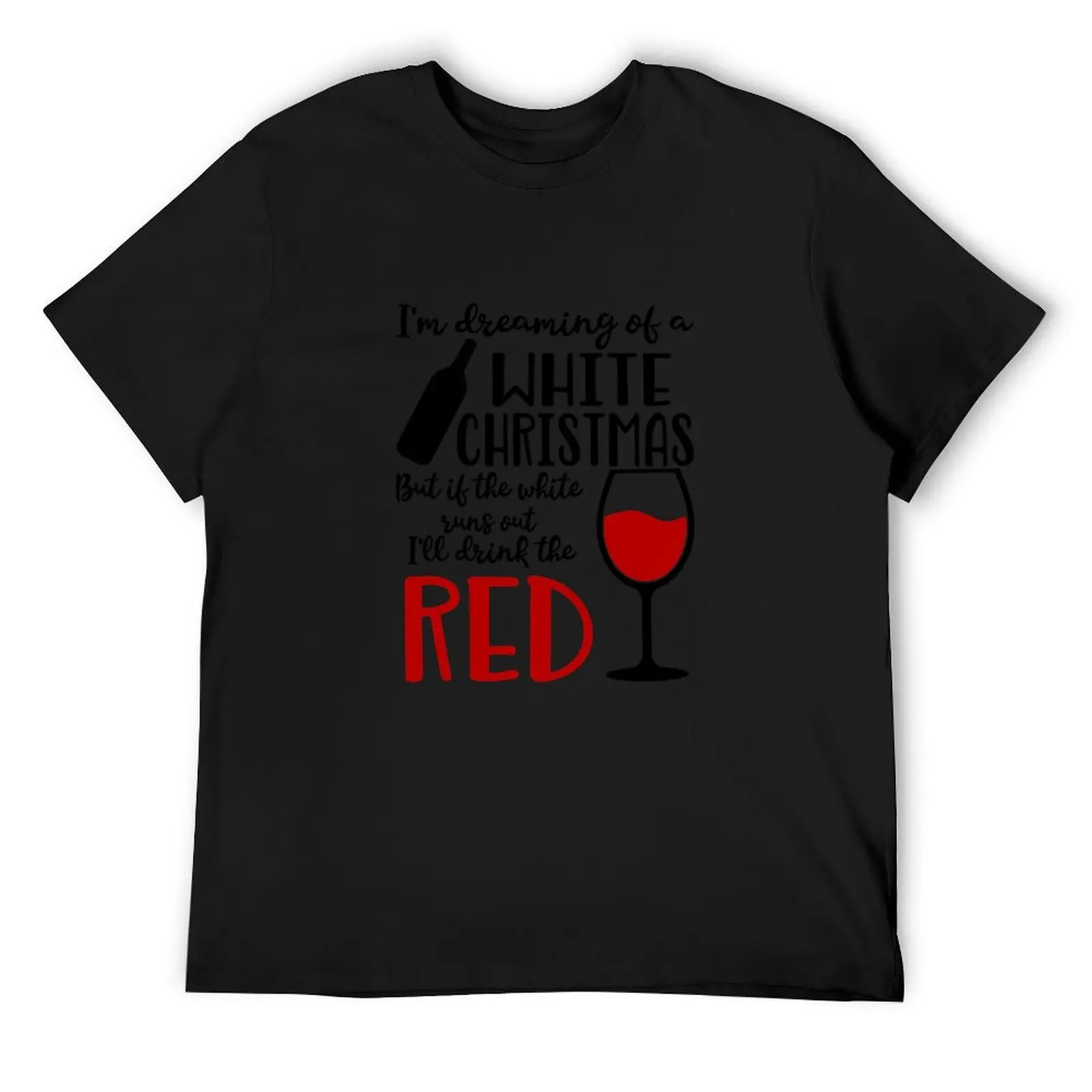 

FUNNY WINE CHRISTMAS STICKER T-Shirt cotton graphic tees summer clothes summer tops mens t shirts pack