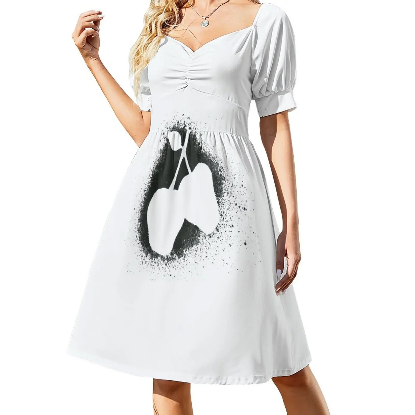 

Silver Apples Short-Sleeved Dress women long dresses Clothing Women's clothing summer dress
