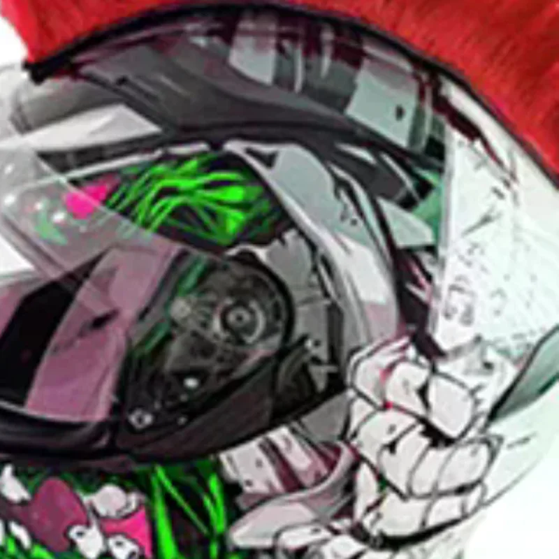 

Punk Mohawk Synthetic Wigs Colorful Helmet Decorations For Motorcycle Bicycle Accessories Reusable Hair Stylish Riders