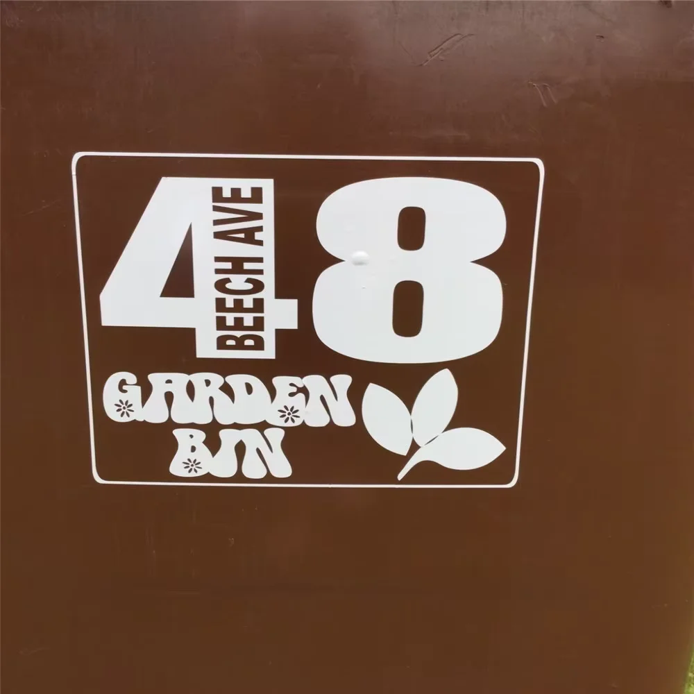 3 X White Wheelie Bin House Number Stickers Customized Personality Stickers