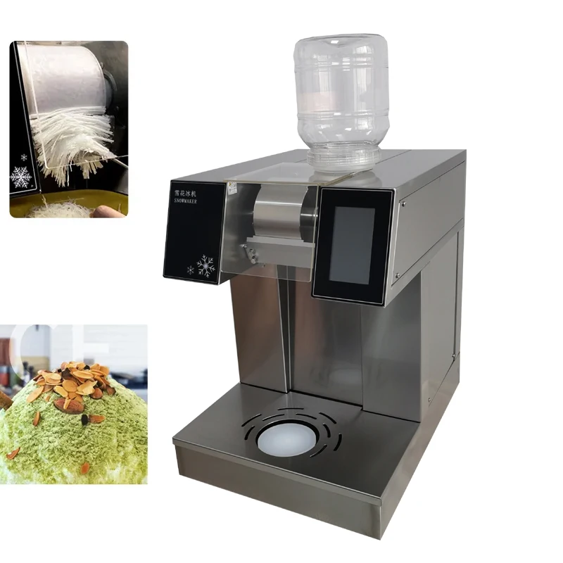 900W Snowflake Ice Machine Korea Bingsu Machine 180kg / Day Tabletop Snow Ice Maker Shaver Machine