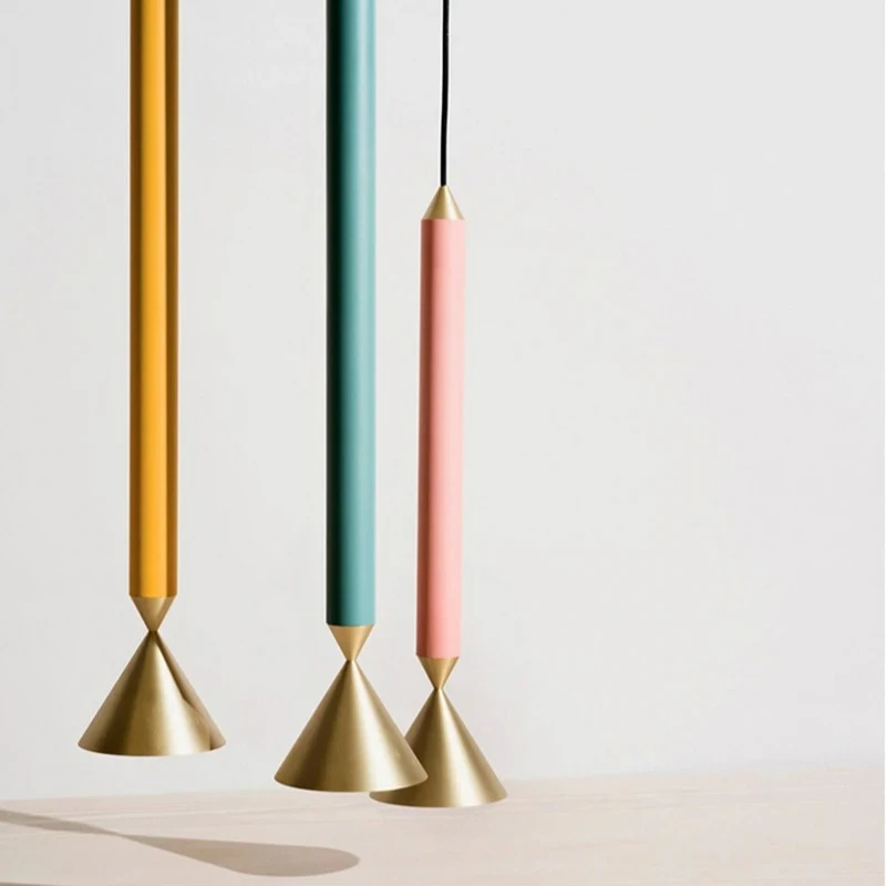 الشمال مصمم القطب الطويل قلادة LED أضواء الحديد المطاوع مصباح معلق جزيرة المطبخ مطعم غرفة المعيشة غرفة نوم الثريا #5