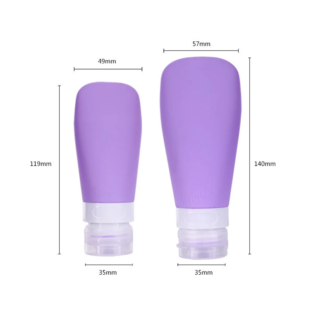 6Pcs 90Ml Silicone Travel Bottle Set Multi-Use Portable Lotion Containers for Daily Care and Travel Essentials