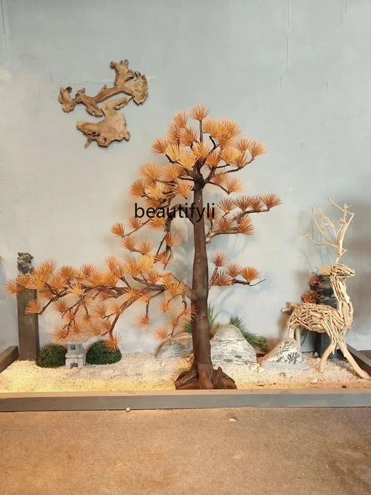 

Simulation pine tree modeling tree landscape indoor landscaping fake tree new Chinese soft decoration zen ornament