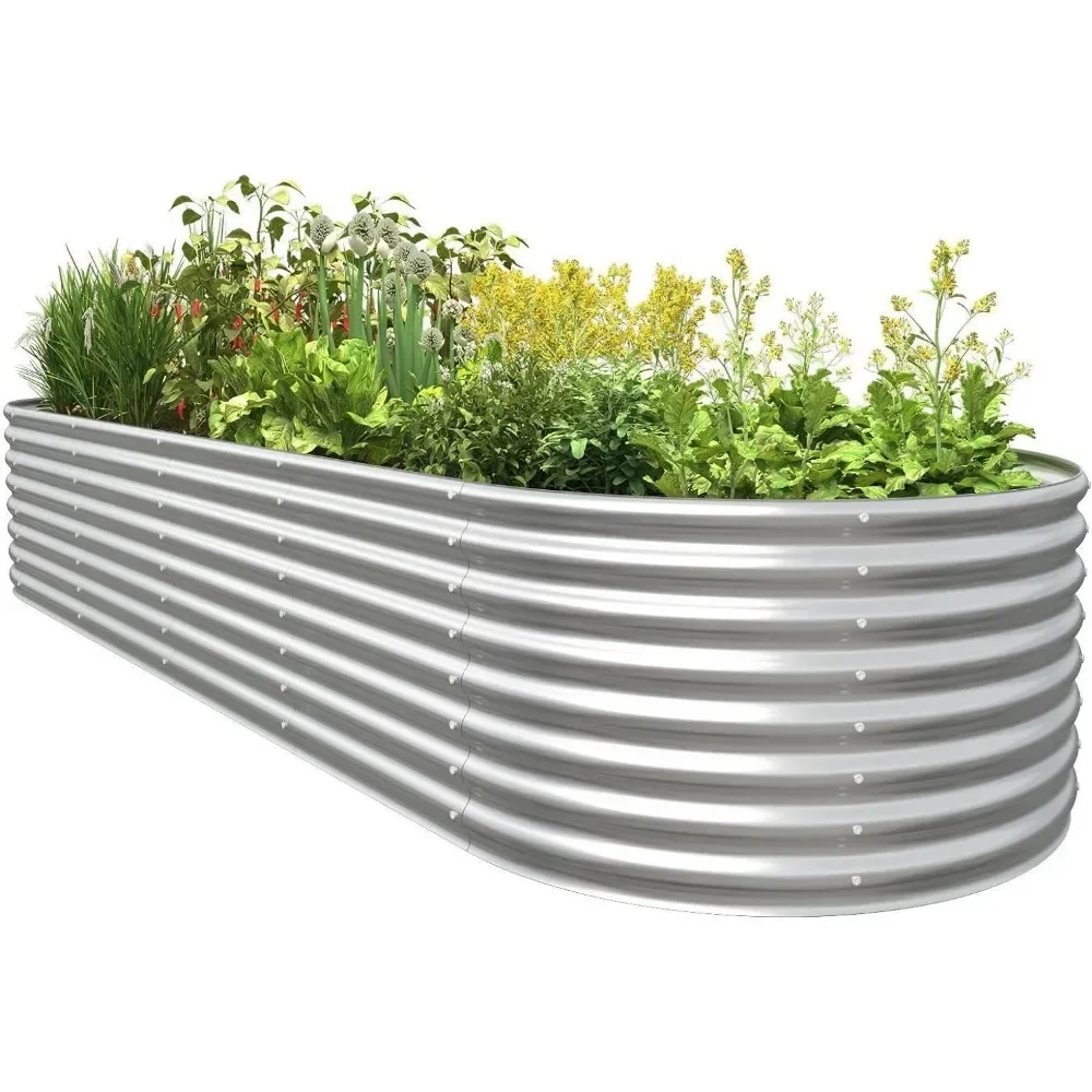 

XMSJ Outdoor Planters, Metal Raised Garden Beds for Flower, Raised Planter Box Outdoor for Herb, Vegetable, Outdoor Gardens Plan