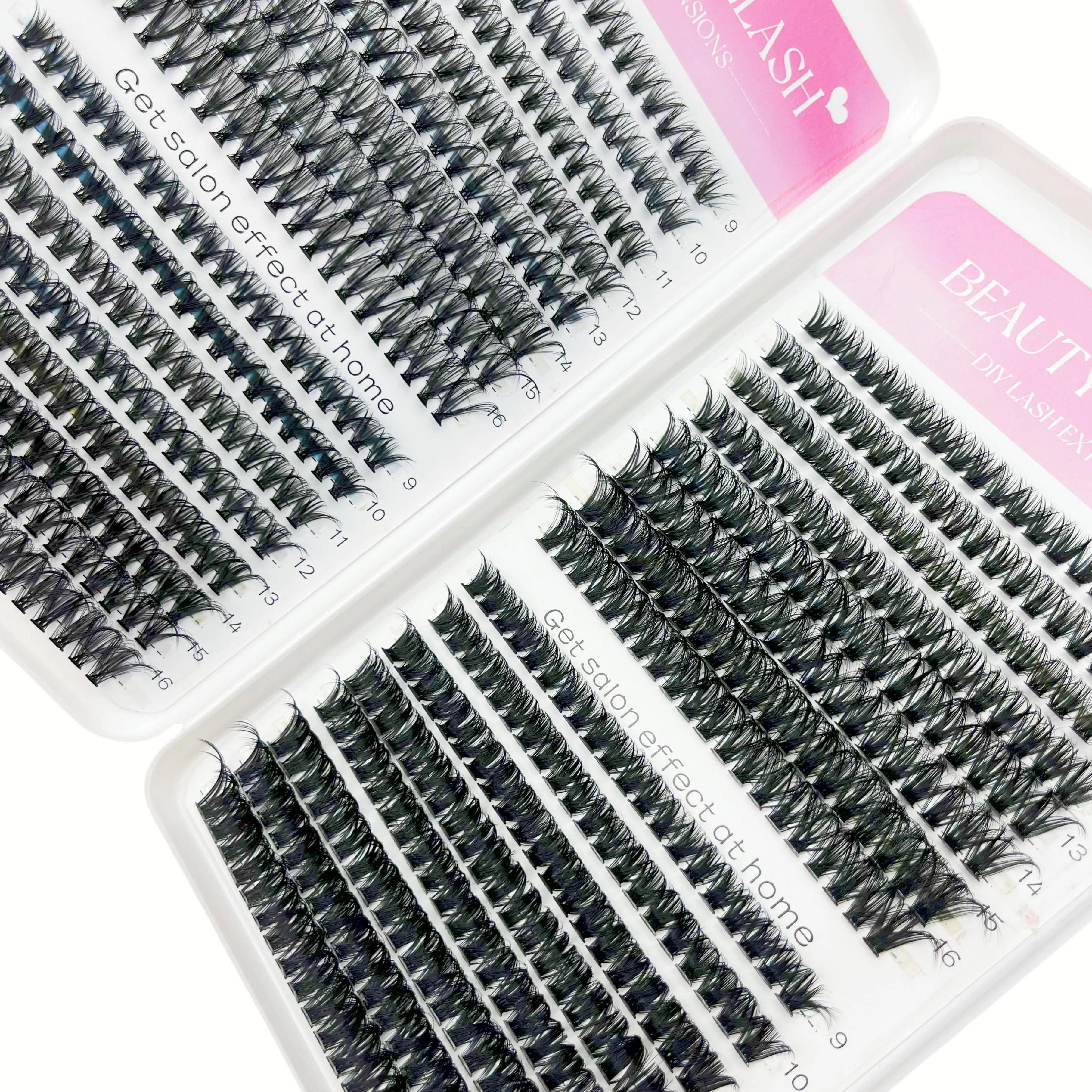 32 Rows 640 PCs Natural Wispy Cluster DIY Lash Extension High Quality Professional DIY Lashes