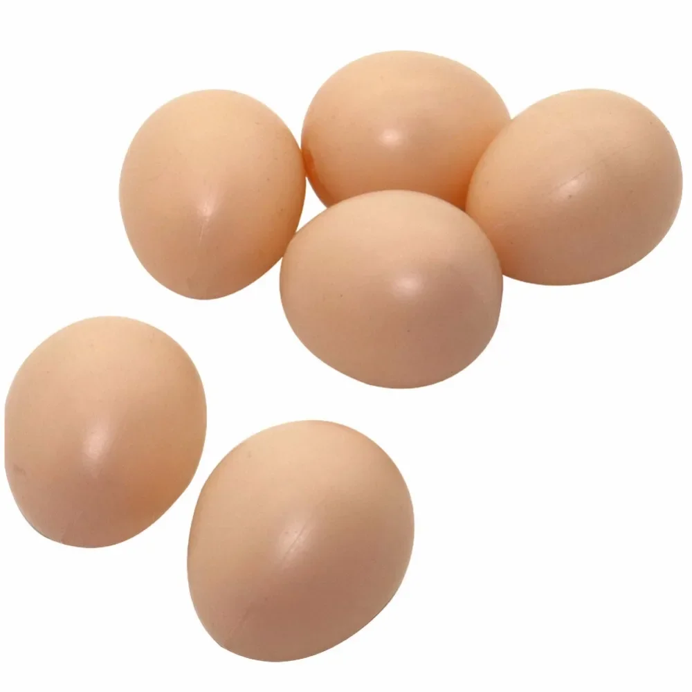 5/50 Pcs Plastic Fake Eggs Hen Hatching Simulation Laying Hen House Fake Eggs Farm Animal Supplies Children\'s Toys Painting Eggs