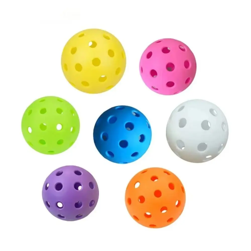 3pcs 40 Holes Pickleballs 74mm with Clear Plastic Bucket Pickleball Balls High Visibility & Bounc Pickleball Accessories