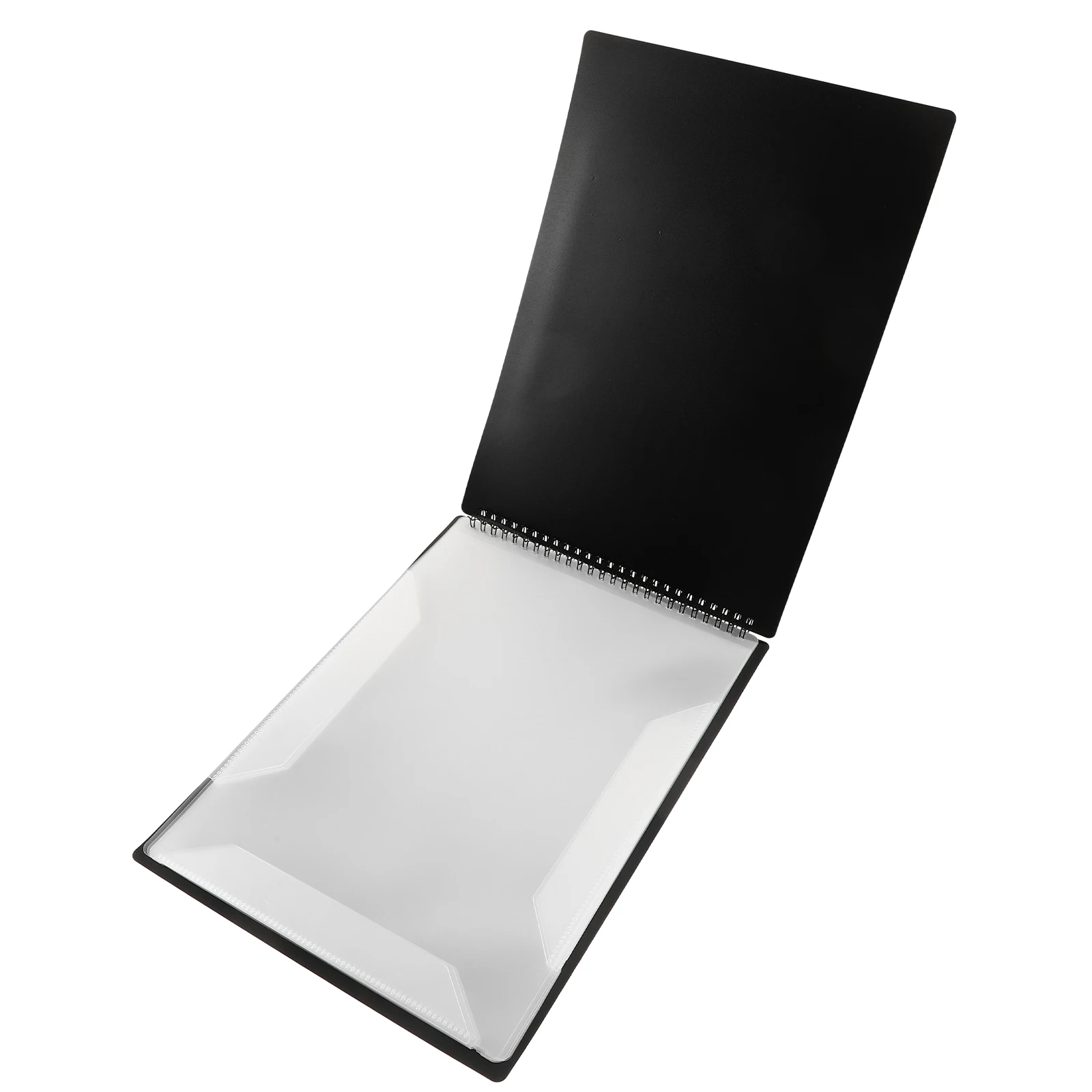 

Piano Score Clip Folder A4 Horizontal Durable PP Secure Clasp Sheet Binder Black Plastic Sleeves Music Book Storage Marching B