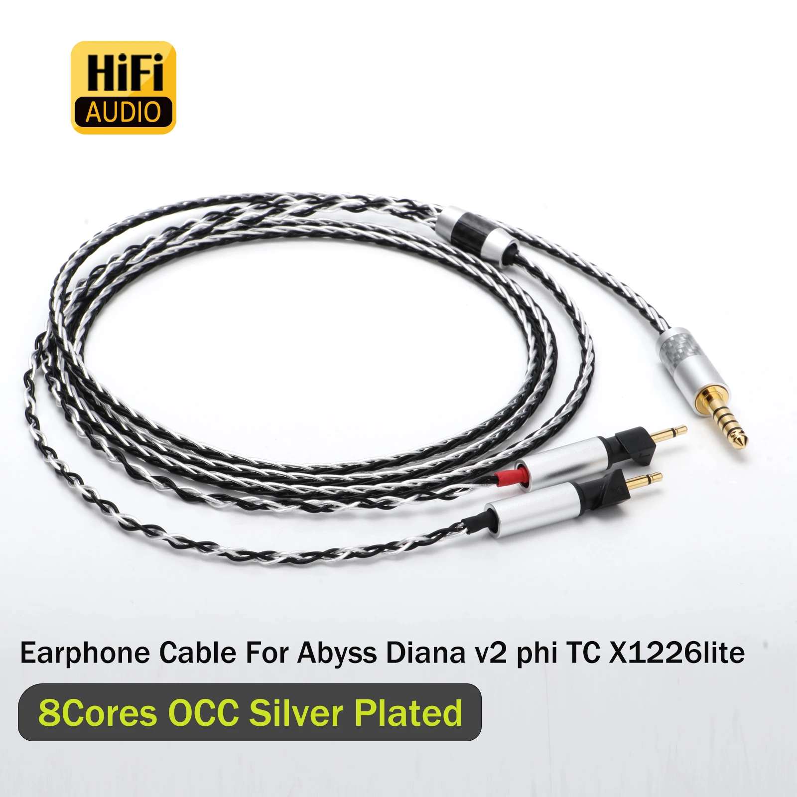 High Purity 7N OCC Earphone Cable For Abyss Diana v2 phi TC X1226lite Headphone Cable 1:1 Pin
