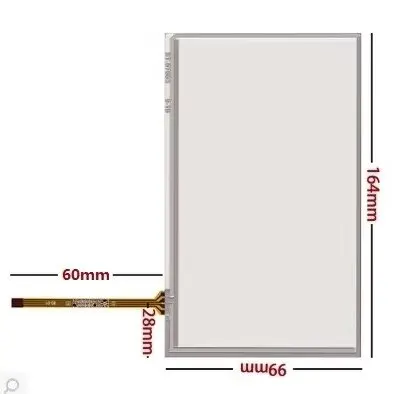 10Pcs/lot 164*99 MM New 7 Inch 4 wire resistance touch screen for car dvd gps 164MM*99MM