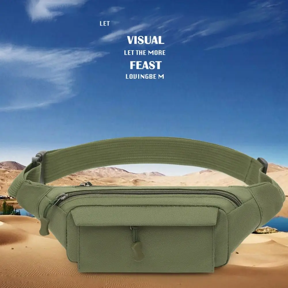 Waterproof Waist Pouch Oxford Cloth Layered Storage Waist Bags Lighten Large Capacity Shoulder Belt Bags Climbing