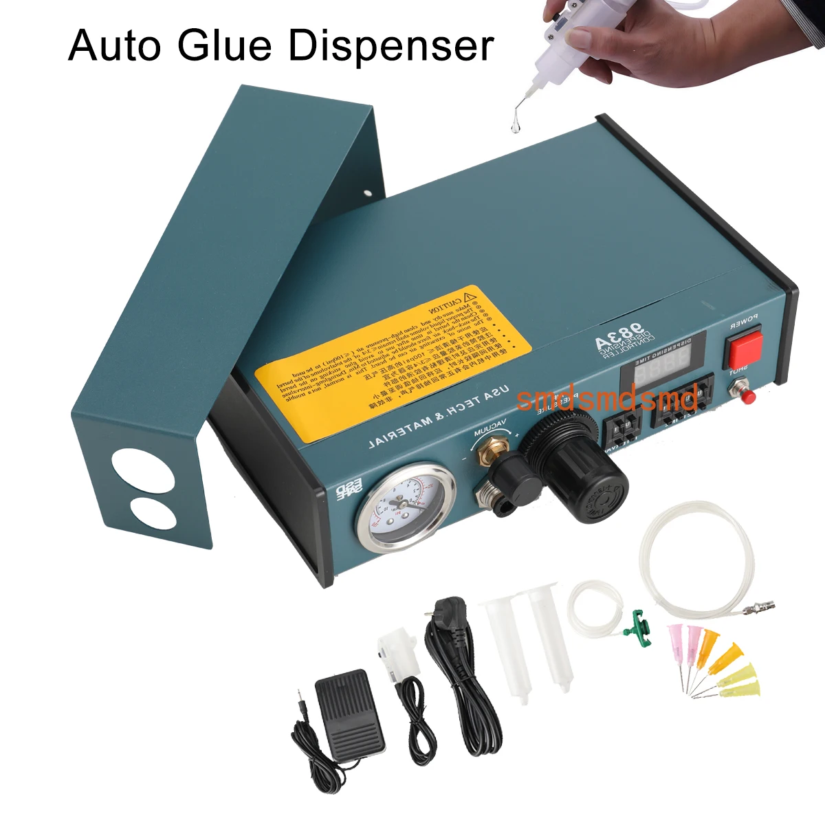 983A Auto Glue Dispenser Pneumatic Dispensing Controller Flux Solder Paste Liquid Controller Manual Pedal Dispenser