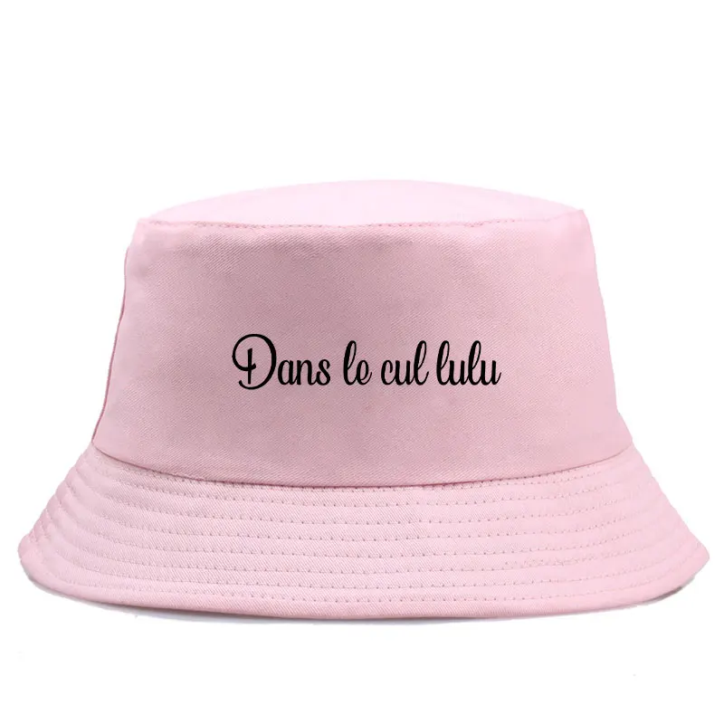 Dans Le Cul Lulu Reversible Bucket Hat Funny French Slang Print Summer Reversible Fisherman Hat Edgy Streetwear Cap Men Women