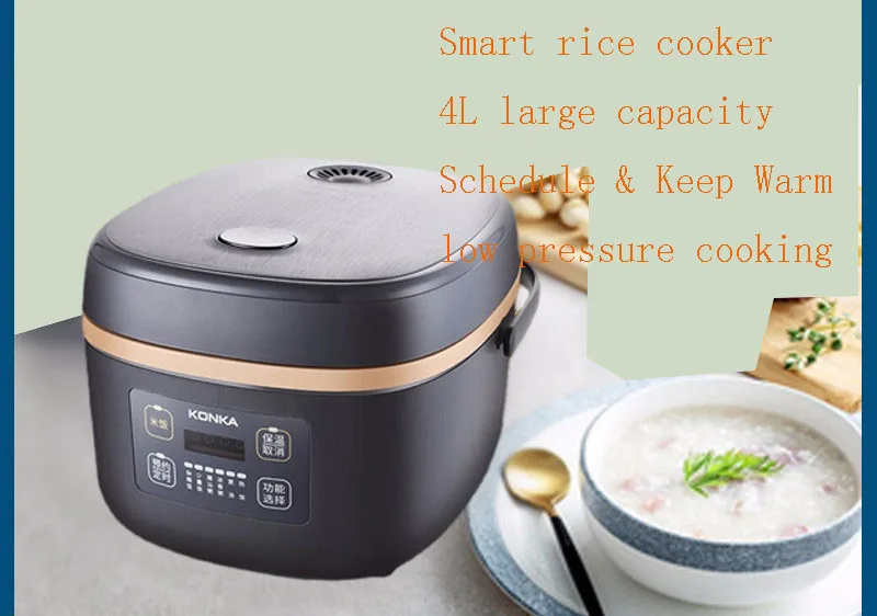 جهاز طبخ الأرز بالبخار منخفض السكر سعة 4 لتر، جهاز طبخ الأرز الذكي، جهاز طبخ الأرز المتعدد، جهاز طبخ الأرز للتخييم #4