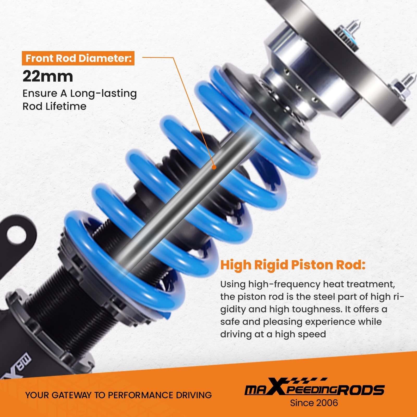 MaXpeedingrods T6 Coilovers Lowering Coils for BMW 3-Series E90 xDrive AWD 06-11 Coilovers Lowering Coils