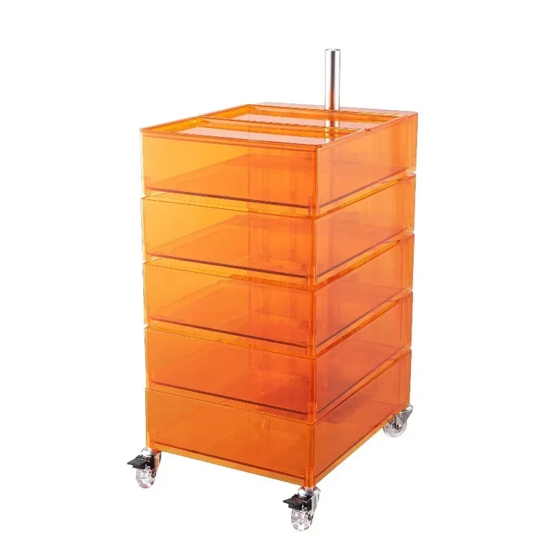 Rotating storage cabinet Movable bedside table Side cabinet Simple Nordic locker Internet celebrity cosmetics locker