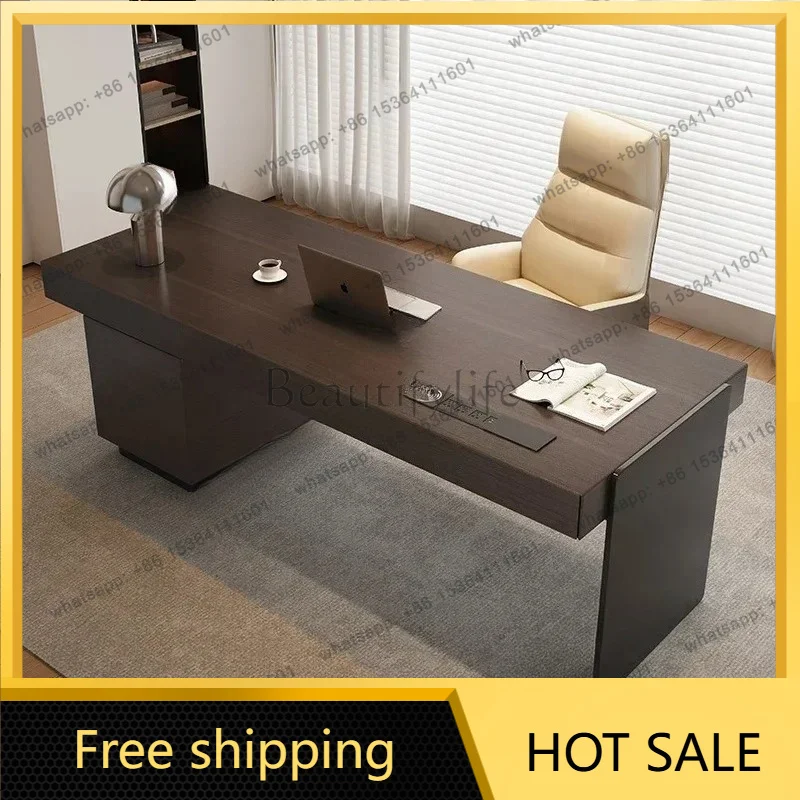 YJ Luxury Modern Office Desks Italian Minimalism High-end Design Office Desks Computer Creative Furniture Bureau De Chambre