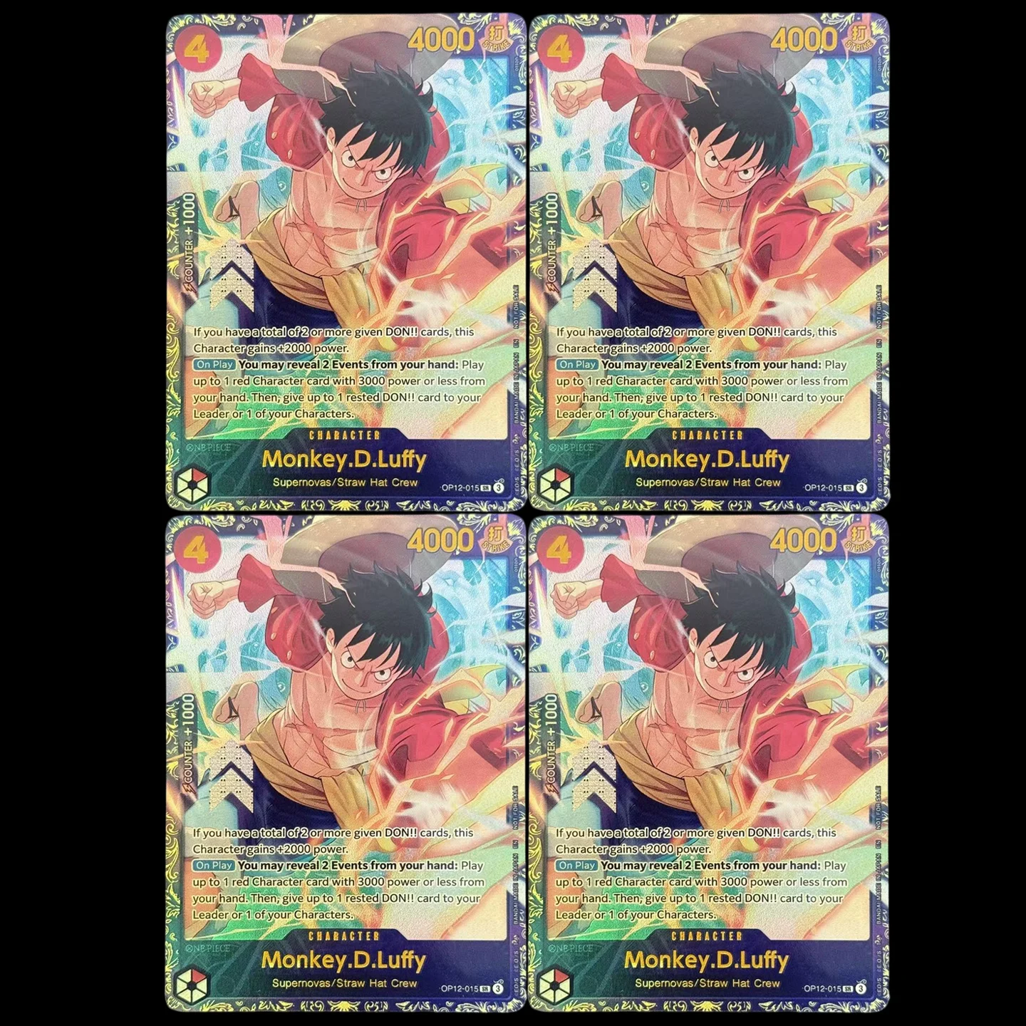 One Piece TCG OPCG English Monkey.D.Luffy SR TOP 64 Collection Card Treasure Cup November 2025 OP12-015 Foil Card