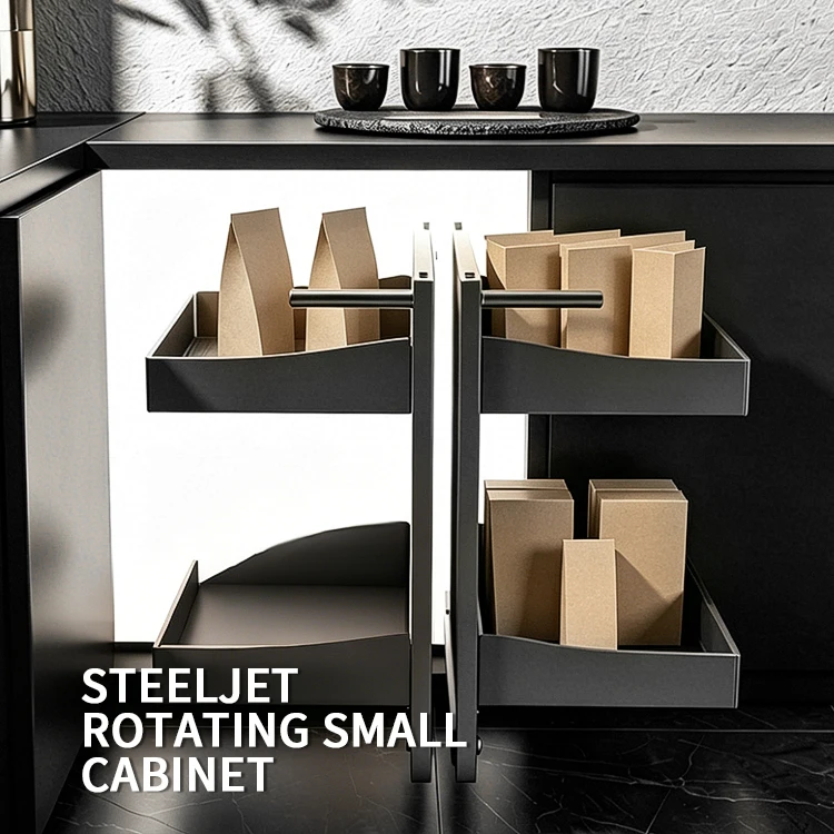 Custom Hydraulic Soft Close Pull Out Corner Basket For Kitchen Blind Cabinet Pot And Pan Storage Arrangement