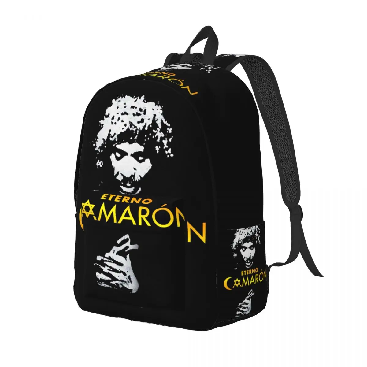 Custom Camaron De La Isla Island Shrimp Canvas Backpacks Flamenco Singer College School Travel Bags Bookbag Fits 15 Inch Laptop