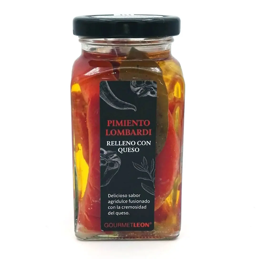 GOURMET LEON Pimientos Lombardi rellenos de queso 250 gr.