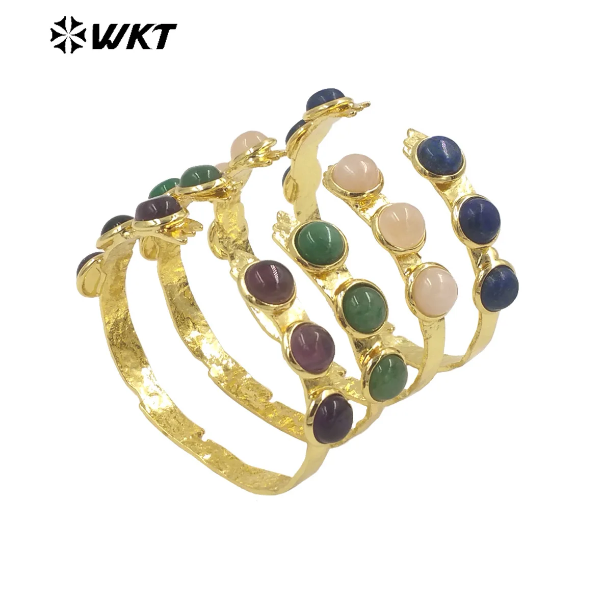 WT-B632 WKTLatest Design Multi-colored High Quality Natural Gemstone Energy Bracelet for Women Accessories