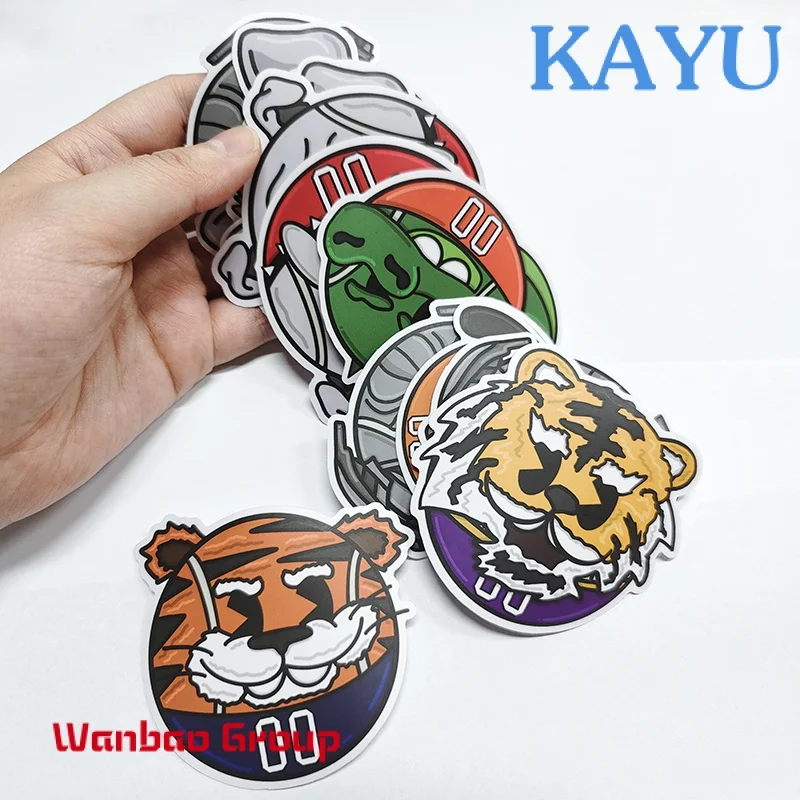 Custom  China Wholesale Adhesive PVC Custom Die Cut Vinyl Stickers Printing, Waterproof Cute Logo Design Cartoon Stickers