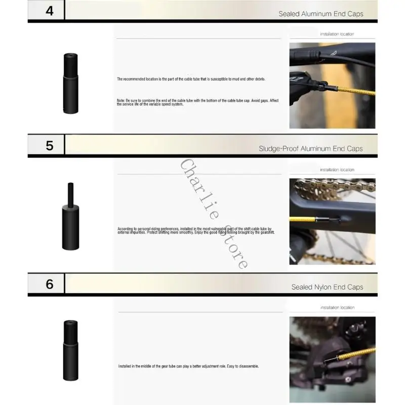 

Road Bike Shifter Cable Inner Wire Set Universals Standard Bike Brake Cable Housing Kits for Mountain Road Bike W91C