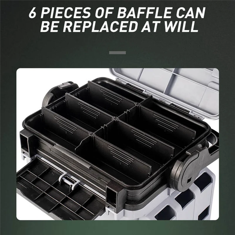 

A79E-Fishing Tackle Box Fishing Tool Box Multi-Function Thickened Fishing Rod Lure Storage Sea Accessories