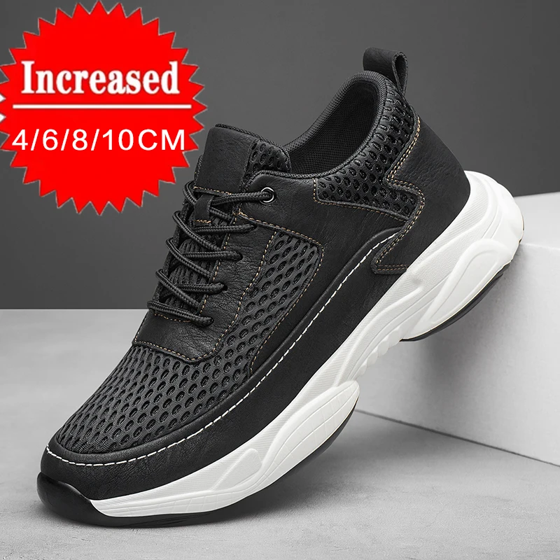 

Мужские дышащие кроссовки, обувь-лифт, невидимая спортивная обувь, увеличивающая рост, мужские модные кроссовки для отдыха, размер 37-44