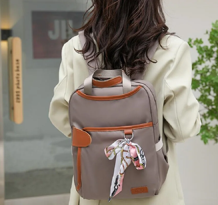 

Водонепроницаемый дорожный рюкзак из ткани «Оксфорд» для женщин, вместительные сумки на плечо, школьные портфели для ноутбука, повседневные тоуты