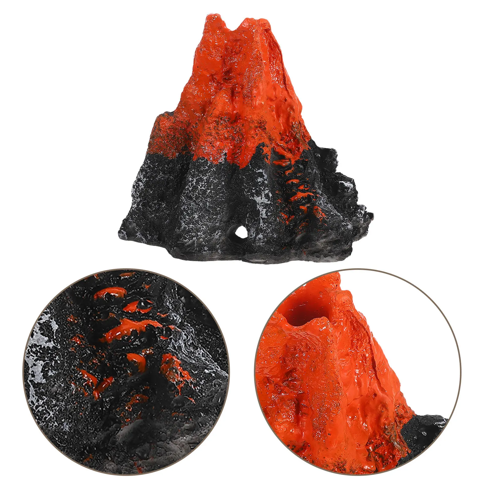 Bonsai Garden Landscape Design - Resin Mini Volcano Ornament Realistic Volcanic