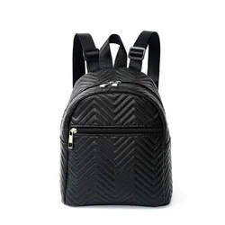 Mini Chevron Functional Women Fashion Quilted Backpack