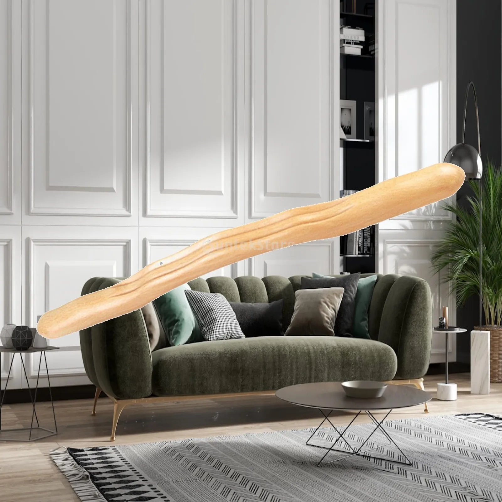 Manual Massager Beech Wood Massage Roller Stick Guasha Scraping Therapy for Full Body Shoulder Waist Neck