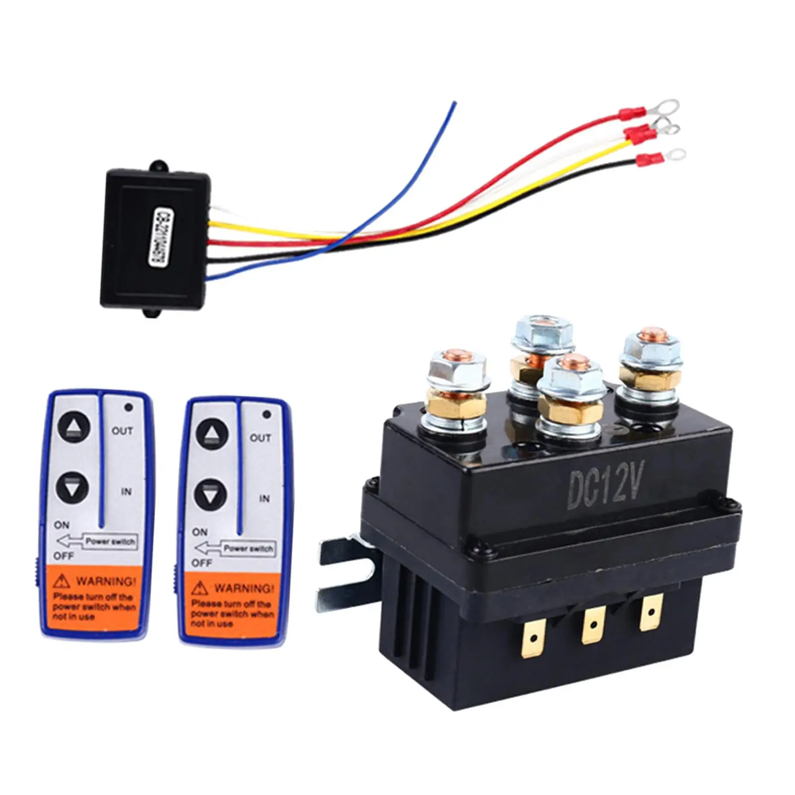 Winch Solenoid Relay 12V 250A Winch Remote Control Kits Electric Winch Relay for