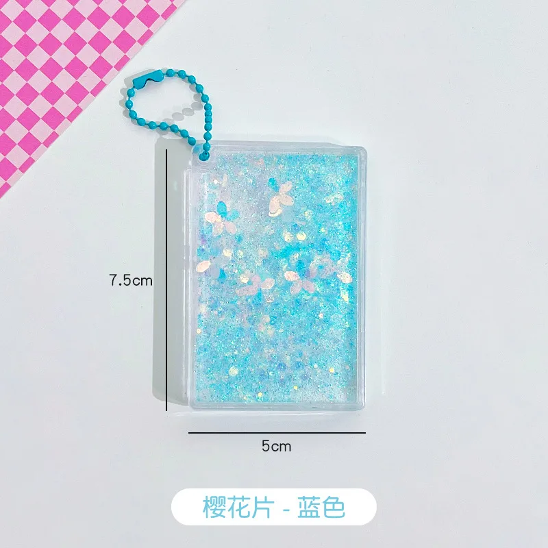 5pcs Snowflake Sequins Quicksand Photo Frame Guka DIY Fluid Acrylic Brick Medium 5x7cm Sticker Handicraft Gift for Children