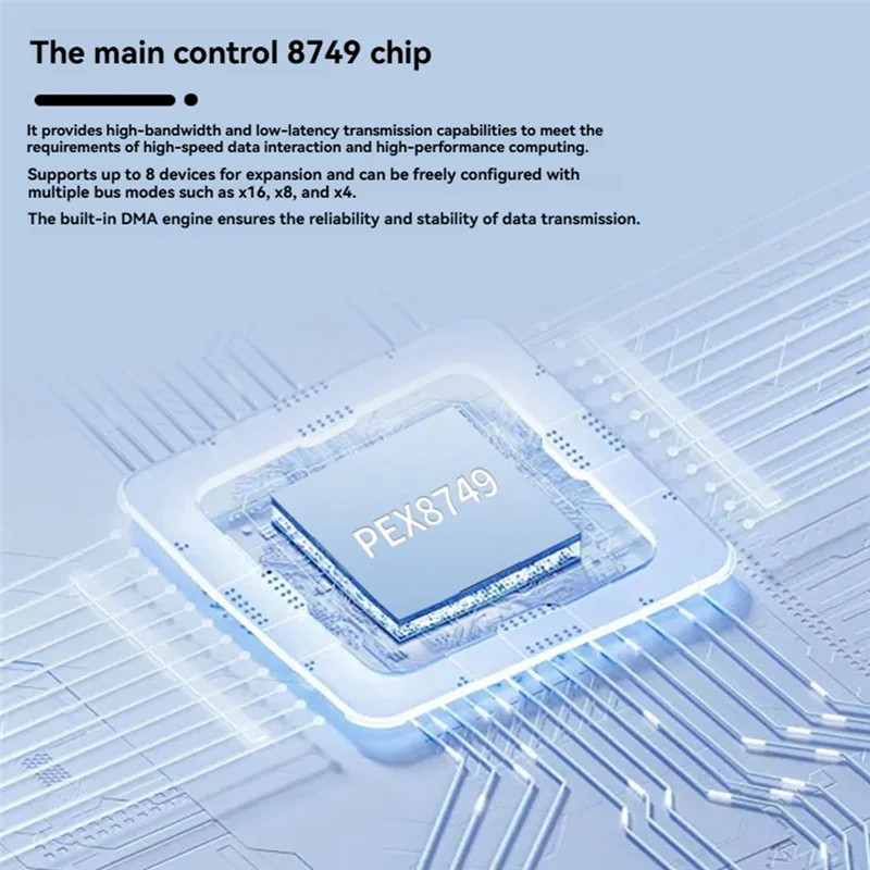 A13E-PLX8749 Split-Free Pcie Expansion Card M. 2 Nvme SSD U. 2 Integrated Compatibility Module External Graphics Card