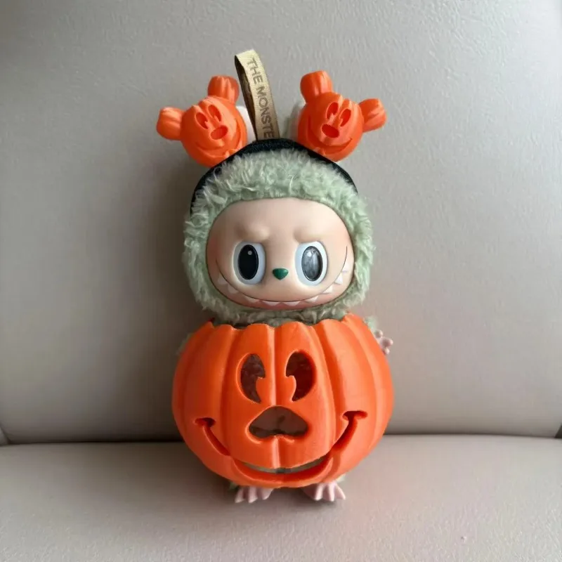 Kleidung für Labubu Halloween Farbverlauf Buntes Kürbis-Outfit-Set für 1.0 3.0 Generation Figur Sammlerstück Dekor Labubu Cosplay