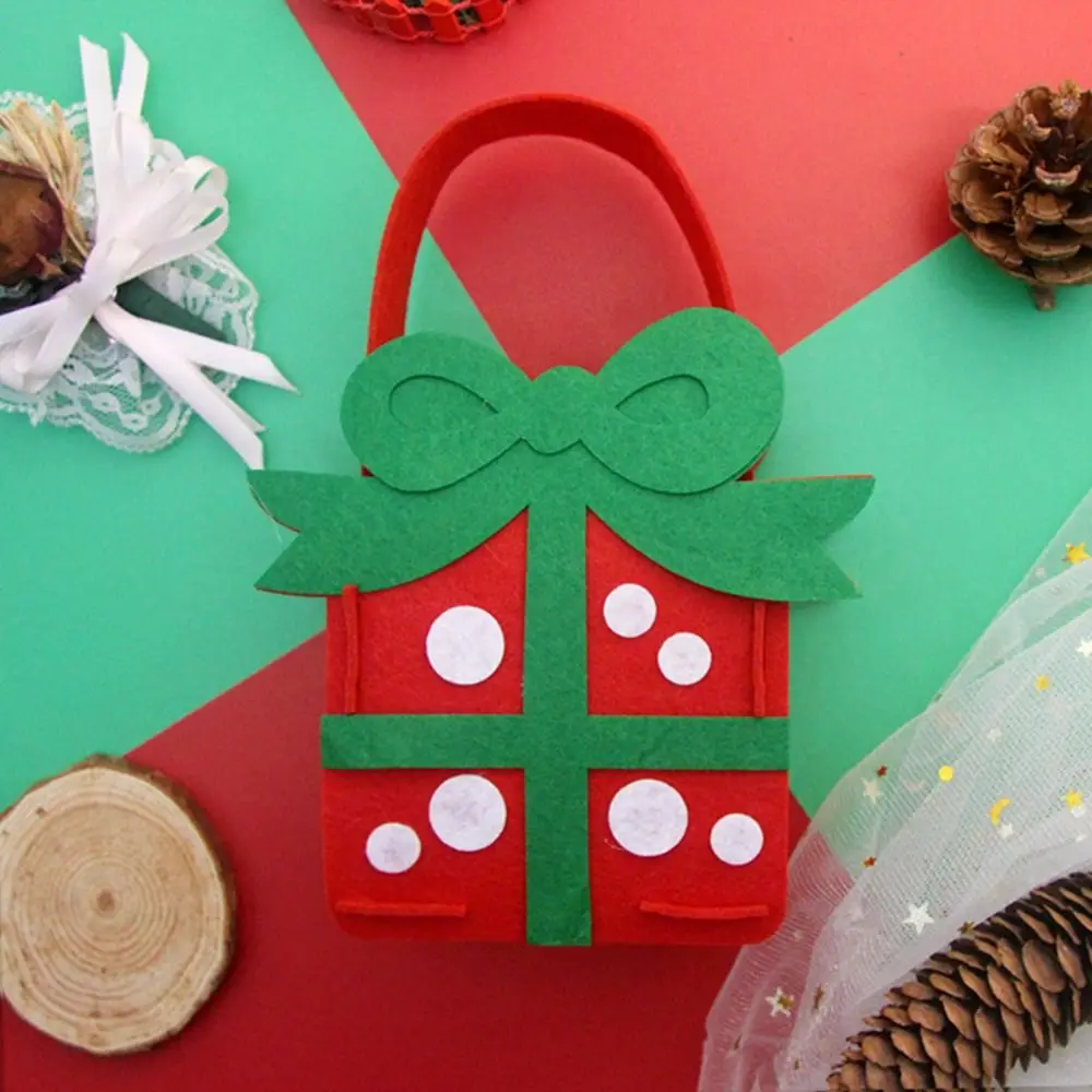 

Non-woven Fabric DIY Xmas Candy Bag Gift Snowman DIY Christmas Bag Toy Christmas House Santa Claus Portable Elk Handbag