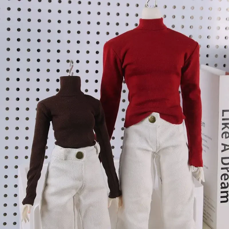Poppenkleertjes voor 30/36/45/60/70/75cm Bjd pop 1/3 1/4 1/5 1/6 hoge kraag innerlijke shirt aankleedspeelgoed popaccessoires, geen pop
