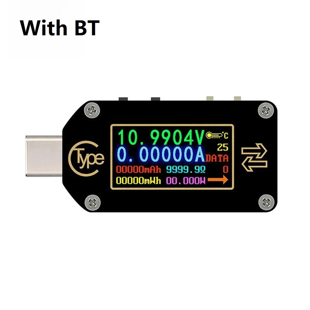 Bidirectional Amp Meter Type-C Voltage Meter For USB PD Debugging Current Meter Temperature 0 80 Load Impedance 1 -9999.9