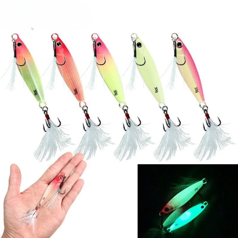 

10pc Cast Fishing Lure Slow Shaking Jigbait 7g/10g/15g/20g/30g Jig Artificial Metal Lure Bait 1 Piece Sale