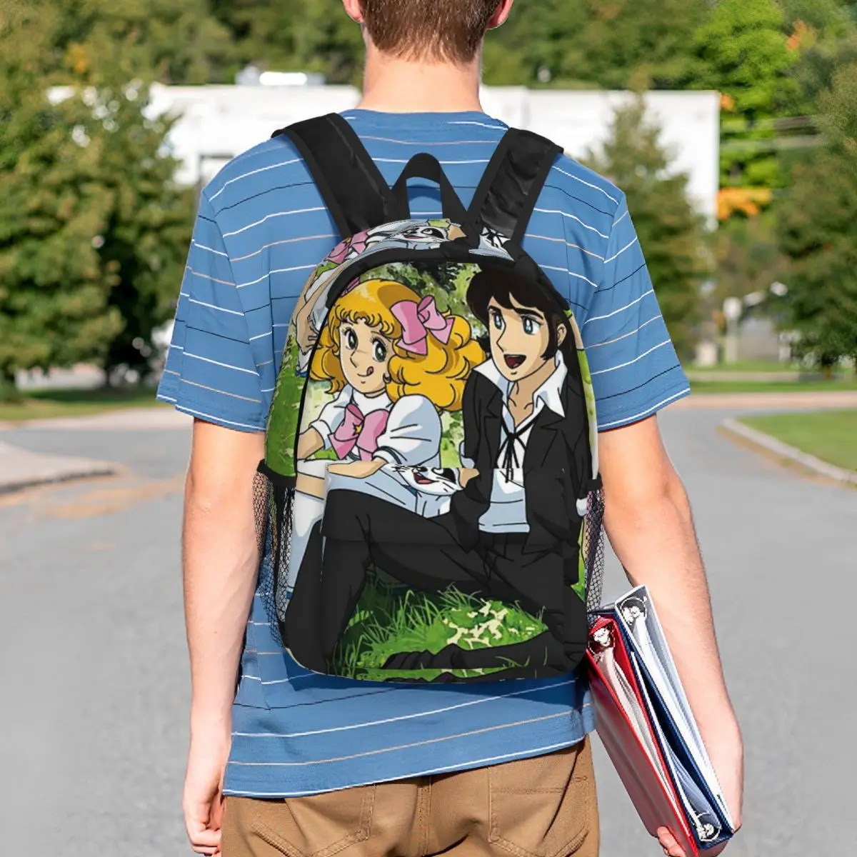Anime Candy Candy Backpack Student BookBag Kids School Bag Laptop Shoulder Bags for Boys Girls